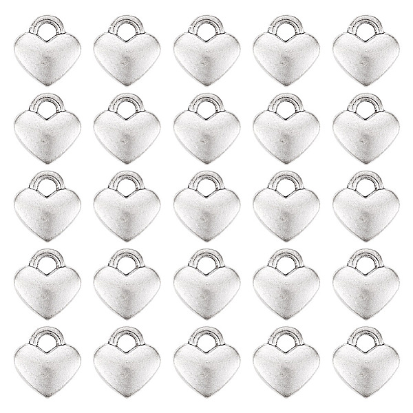 

PandaHall Tibetan Style Alloy Charms, Heart, Antique Silver, 8x7x2.5mm, Hole: 2mm, 100pcs/bag Alloy Heart