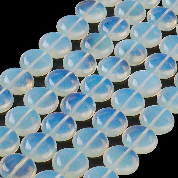 

PandaHall Opalite Beads Strands, Flat Round, 14.6~15.5x6~6.5mm, Hole: 0.8mm, about 27pcs/strand, 15.59''~15.87''(39.6~40.3cm) Opalite Flat...