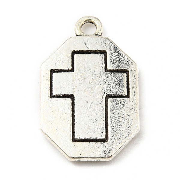 

PandaHall Tibetan Style Alloy Pendants, Cross, Antique Silver, 22.5x14x2mm, Hole: 1.8mm, 182pcs/500g Alloy Cross