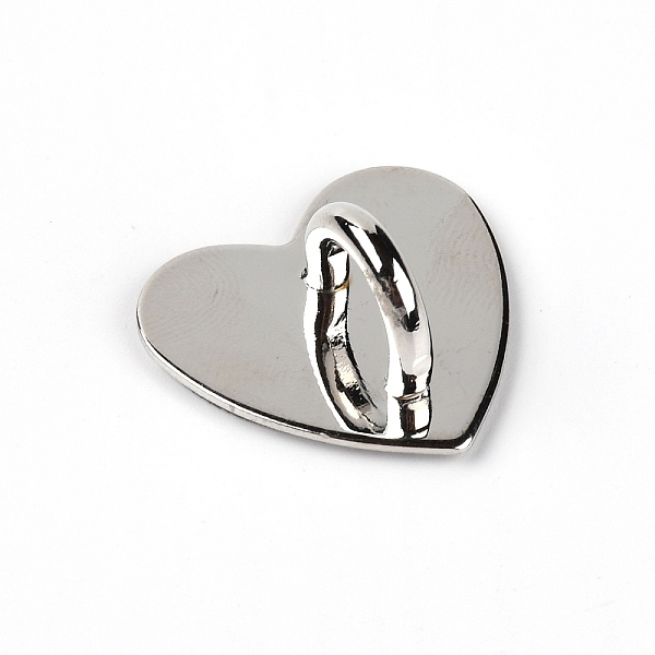 

PandaHall Alloy Hook Hanger, with Iron Hook, Self Adhesive Sticker, Heart, Platinum, 24x25x11.5mm, Hole: 7x8.5mm Alloy