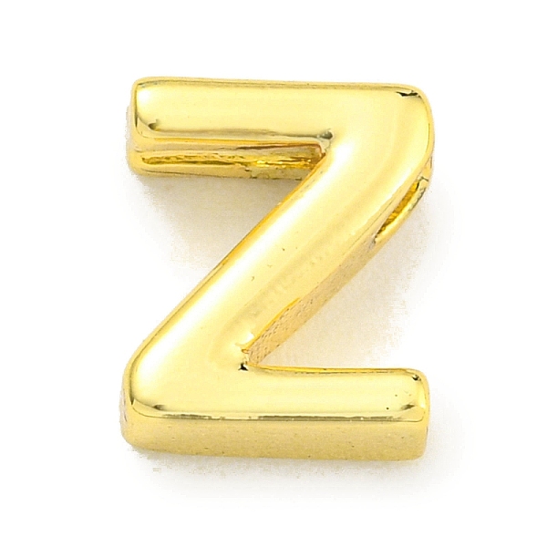 

PandaHall Brass Beads, Real 18K Gold Plated, Letter Z, 8.5x7x3mm, Hole: 1.8x1mm Brass Letter Z