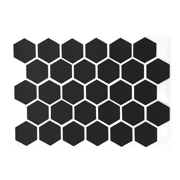 

PandaHall PEVA Adhesive Non-Slip Stickers, Hexagon, Black, 136x175x1mm Plastic Black