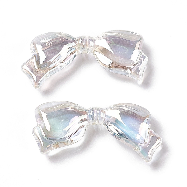 

PandaHall Transparent Acrylic Beads, AB Color, Bowknot, Clear AB, 14x29x5.5mm, Hole: 1.5mm Acrylic Bowknot White