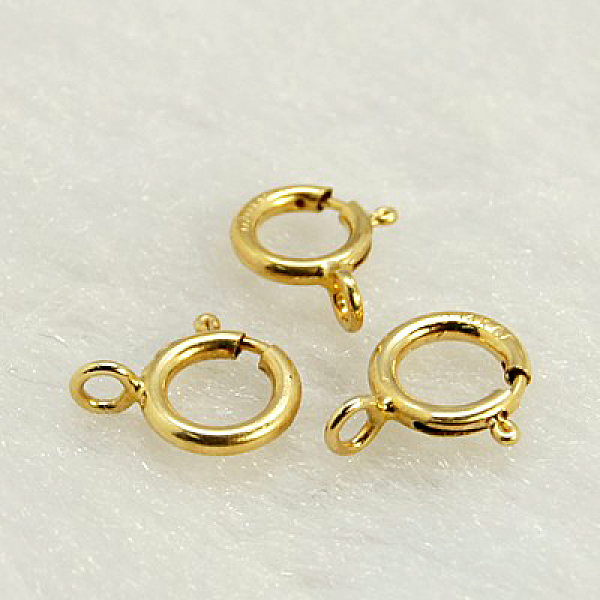 

PandaHall Yellow Gold Filled Spring Ring Clasps, 1/20 14K Gold Filled, Cadmium Free & Nickel Free & Lead Free, 6mm, Hole: 1mm Brass
