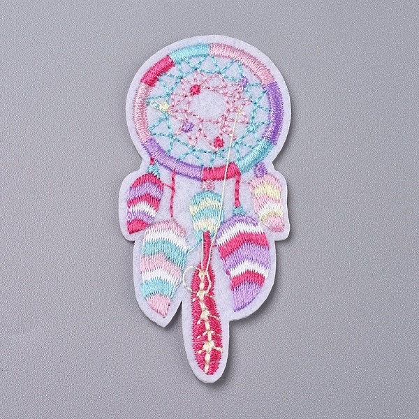 PandaHall Computerized Embroidery Cloth Iron on/Sew on Patches, Costume Accessories, Appliques, for Backpacks, Clothes, Woven Net/Web with...