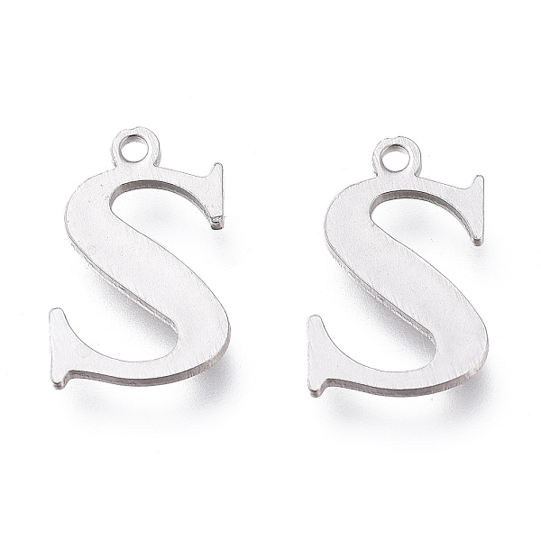 

PandaHall 304 Stainless Steel Charms, Laser Cut, Alphabet, Stainless Steel Color, Letter.S, 12.5x8x0.8mm, Hole: 1mm 304 Stainless Steel...