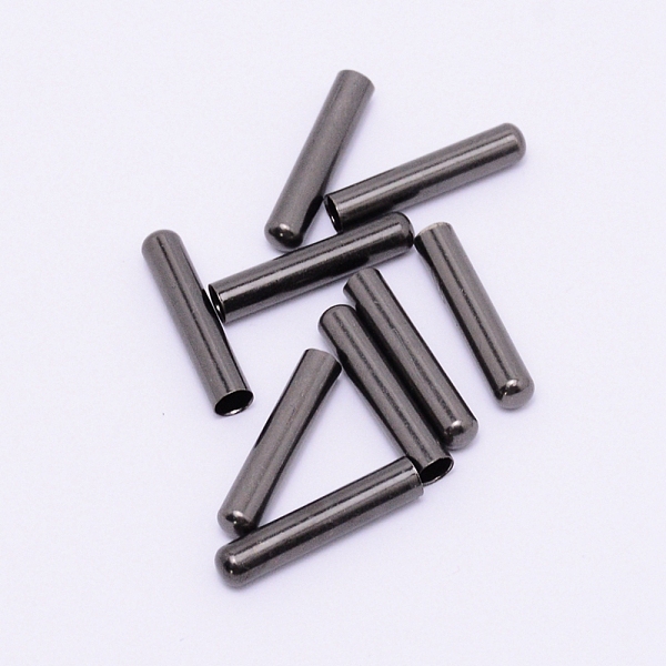 

PandaHall Brass Cord Ends, End Caps, Column, Gunmetal, 20x4mm, Hole: 3.5mm Brass