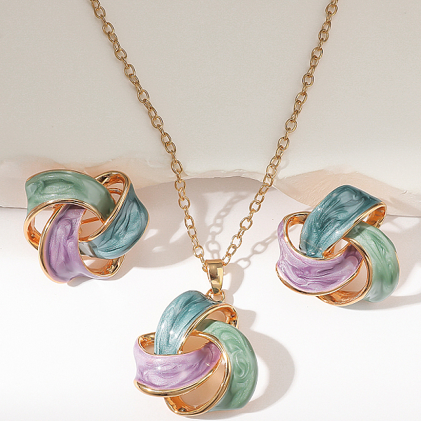 Geometric Lady Alloy Jewelry Set