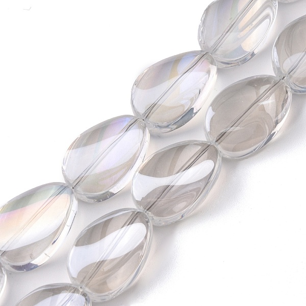 

PandaHall Transparent Electroplate Glass Bead Strands, AB Color Plated, Teardrop, Clear AB, 18.5x12.5x6mm, Hole: 1mm, about 40pcs/strand..., White