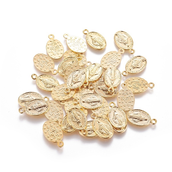 

PandaHall Tibetan Style Virgin Mary Alloy Oval Pendants, Golden, 17.5x10x1mm, Hole: 1.5mm Alloy Oval