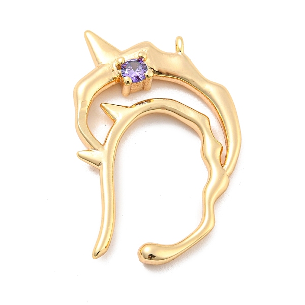 

PandaHall Real 14K Gold Plated Brass with Cubic Zirconia Cuff Earrings, Long-Lasting Plated, Twist, 14x18.5x4mm Cubic Zirconia Twist Clear