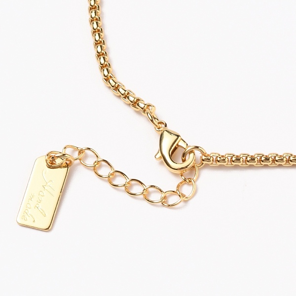

PandaHall Brass Box Chain Bracelets, with Lobster Claw Clasps, Long-Lasting Plated, Word Hand Made, Real 18K Gold Plated, 6-7/8 inch...