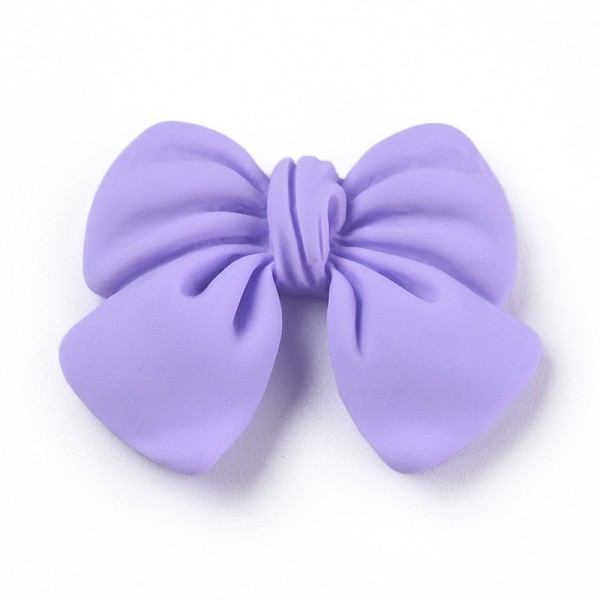 

PandaHall Flatback Resin Cabochons, Bowknot, for DIY Accessories Making, Lilac, 24x29x6mm Resin Bowknot Purple