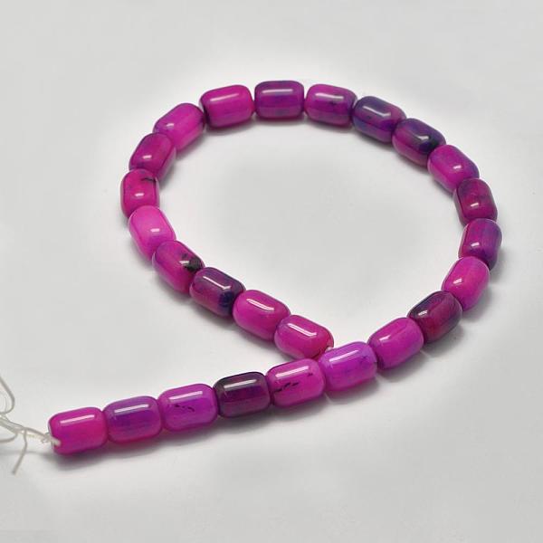 

PandaHall Natural White Jade Beads Strands, Barrel, Dyed, Magenta, 16x11.5mm, Hole: 1.5mm, about 25pcs/strand, 14.96 inch White Jade Barrel..., Pink
