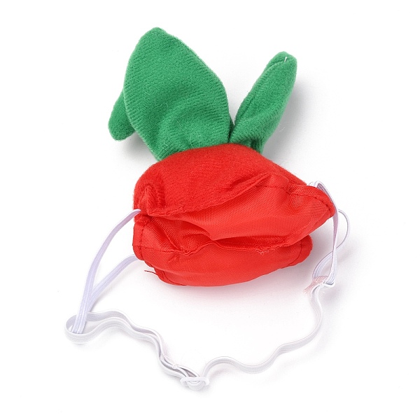 

PandaHall Cloth Pet Headwear Costume, with Rubber Band, for Cats Dogs Festival Birthday Theme Party Photo Prop, Strawberry, Red, 110x70x50mm...