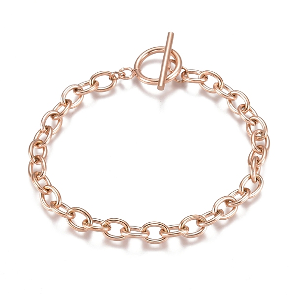 Unisex 304 Stainless Steel Cable Chain Bracelets