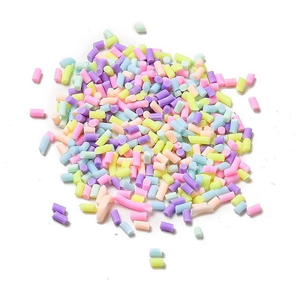 

PandaHall Handmade Polymer Clay Beads, No Hole, Column, Colorful, 1~6x1.5mm, about 180000pcs/1000g Polymer Clay Column