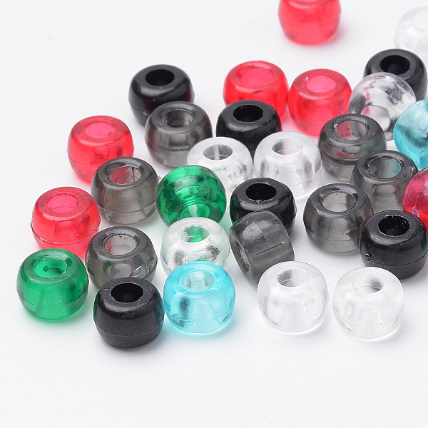 

PandaHall Transparent Plastic Beads, Column, Mixed Color, 9x6mm, Hole: 3.5mm Plastic Column Multicolor