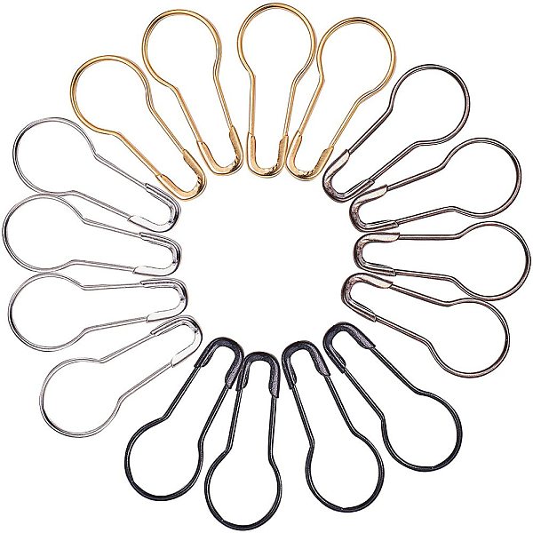 

PandaHall 1000 Pcs 4 Colors Metal Gourd Safety Pins Calabash Pin Bulb Pin Bead Needles Clothing Hanging Tag Pins for DIY Home Accessories..., Multicolor