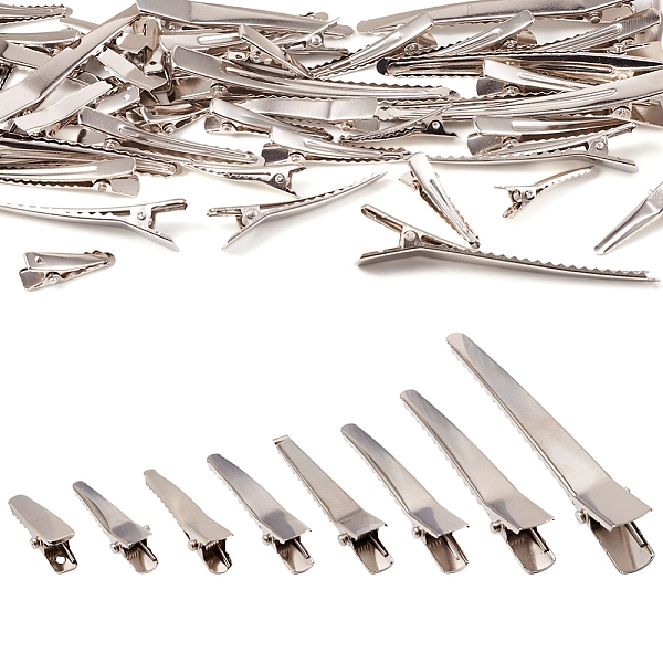 

PandaHall DIY Jewelry Making Kits, including 112Pcs 8 Style Iron & Stainless Steel Alligator Hair Clip Findings, Mixed Color...