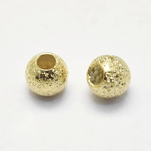 Long-Lasting Plated Brass Textured Beads