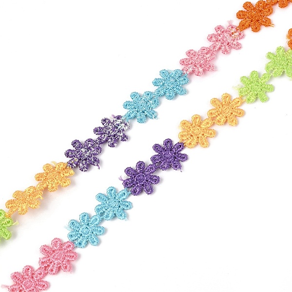 

PandaHall Daisy Flower Polyester Lace Trims, Embroidered Applique Sewing Ribbon, for Sewing and Art Craft Decoration, Colorful, 1/2 inch...
