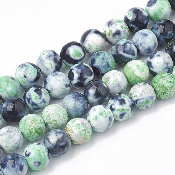 

PandaHall Dyed Natural Fire Crackle Agate Beads Strands, Round, Lime, 8~8.5mm, Hole: 1mm, about 48pcs/strand, 14.9 inch Fire Crackle Agate..., Green