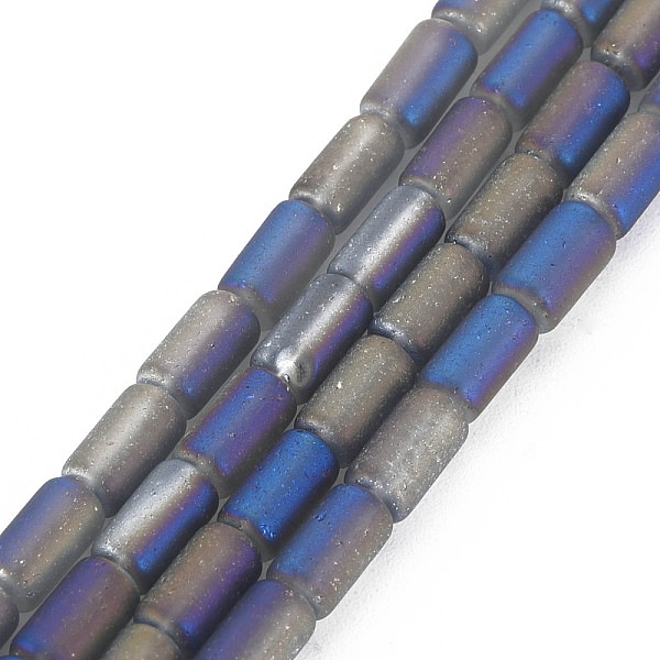

PandaHall Electroplate Frosted Transparent Glass Beads Strands, Column, Medium Purple, 7.5x4mm, Hole: 0.8mm, about 72Pcs/strand, 21.26 inch...