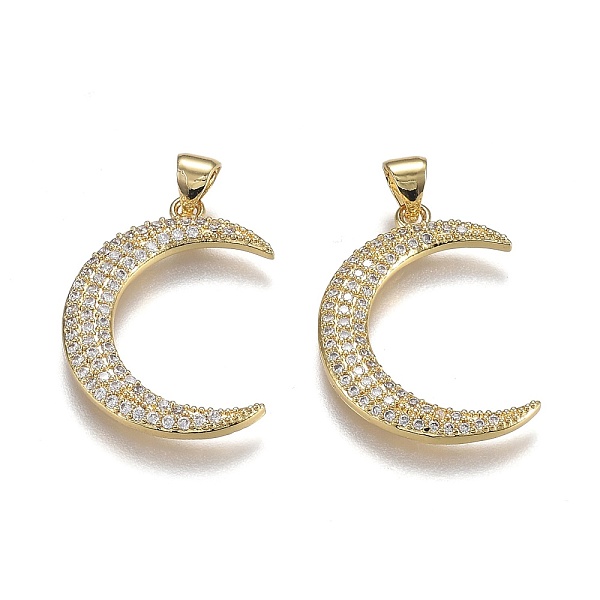 Brass Micro Pave Cubic Zirconia Pendants