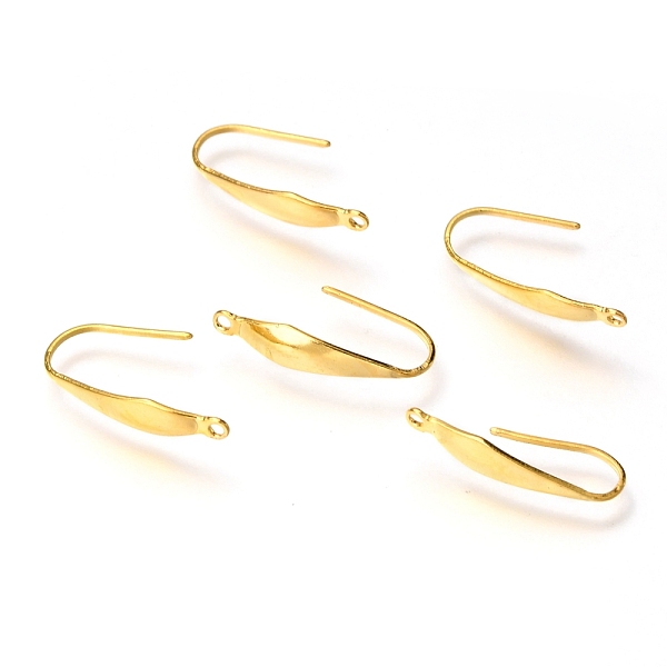 

PandaHall 316 Stainless Steel Earring Hooks, with Vertical Loop, Ear Wire, Real 18K Gold Plated, 20.5x4.5mm, Hole: 1.2mm 316 Surgical...