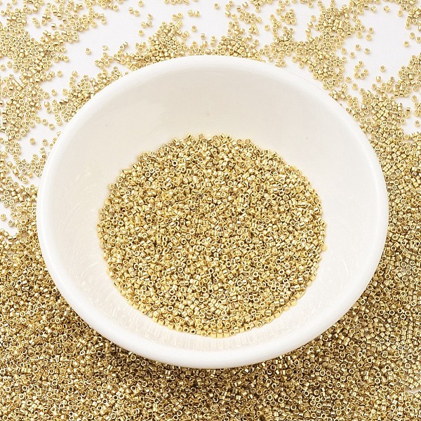 

PandaHall MIYUKI Delica Beads, Cylinder, Japanese Seed Beads, 11/0, (DB0034) 24kt Gold Light Plated, 1.3x1.6mm, Hole: 0.8mm, about...