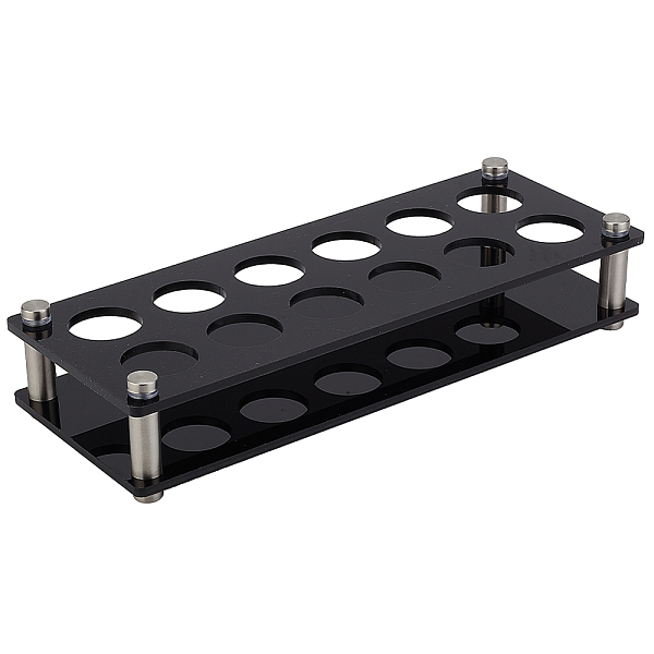 

PandaHall 12 Hole Acrylic Shot Glass Holder Black Shot Glass Serving Tray for Bar Tequila Glasses Cup Rack Whiskey Shot Glass Base Diaplay...