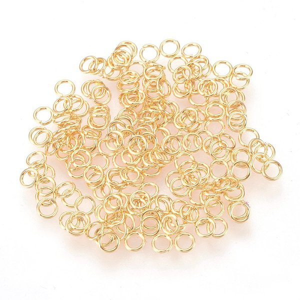 

PandaHall 304 Stainless Steel Open Jump Rings, Nickel Free, Real 18K Gold Plated, 24 Gauge, 2.5x0.5mm, Inner Diameter: 1.5mm, about...