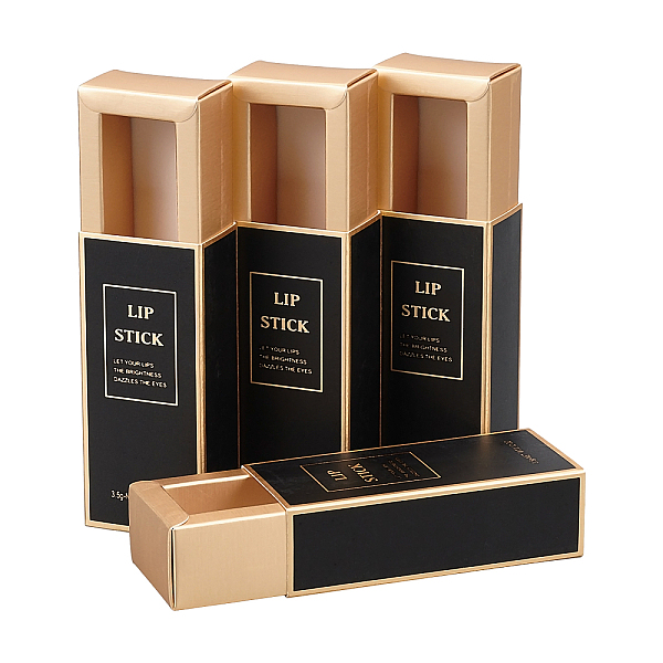 

PandaHall Paper Drawer Box, Lipstick Packing Box, Rectanlge, Black, Finished Product: 8.8x2.7x2.7cm Paper Rectangle Black