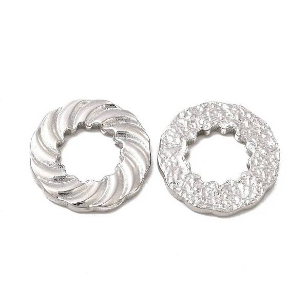 

PandaHall 304 Stainless Steel Linking Rings, Vortex Donut, Stainless Steel Color, 22x2.5mm, Inner Diameter: 11mm 304 Stainless Steel Donut