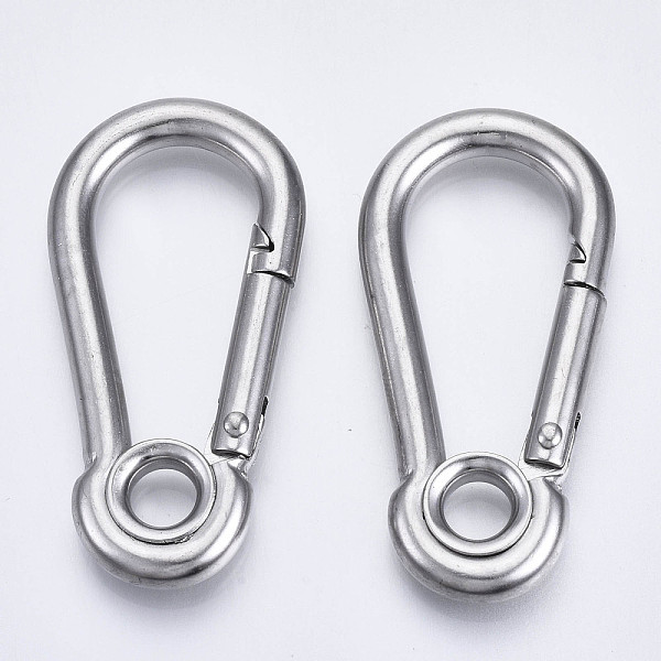 

PandaHall 304 Stainless Steel Rock Climbing Carabiners, Key Clasps, Stainless Steel Color, 41x20x4mm, Hole: 5mm 304 Stainless Steel Others