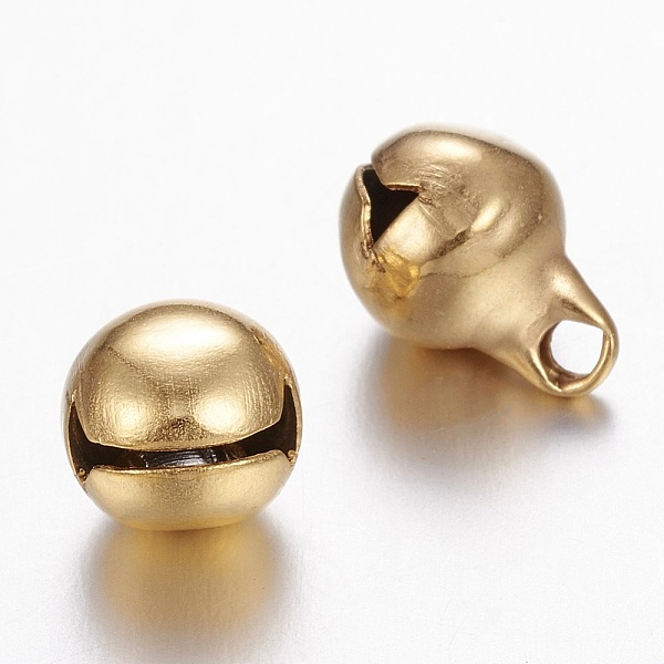 

PandaHall Ion Plating(IP) 304 Stainless Steel Bell Charms, Golden, 11x8mm, Hole: 1.8mm 304 Stainless Steel Bell