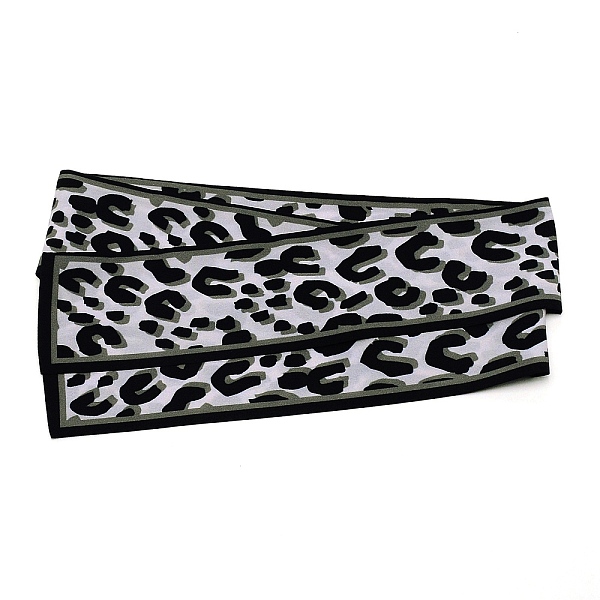 

PandaHall Silk Scarves Decorate, Scarf Necklaces, Leopard Print Pattern, Black, 1150x70x0.5mm Cloth Leopard Black
