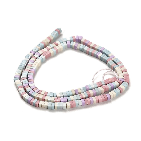 

PandaHall Natural Agate Beads Strands, Dyed, Square, Mixed Color, 2.5x2.5x1.5mm, Hole: 1mm, about 236pcs/strand, 15.08''(38.3cm) Natural..., Multicolor