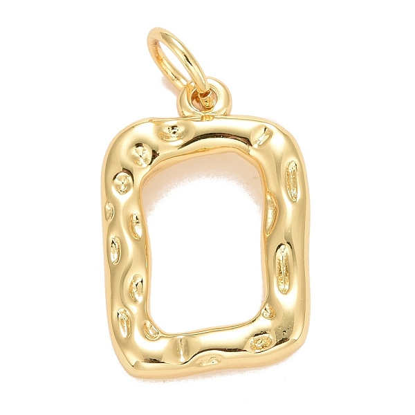 

PandaHall Rack Plating Real 18K Gold Plated Brass Pendants, with Jump Rings, Long-Lasting Plated, Lead Free & Cadmium Free, Rectangle, Real...