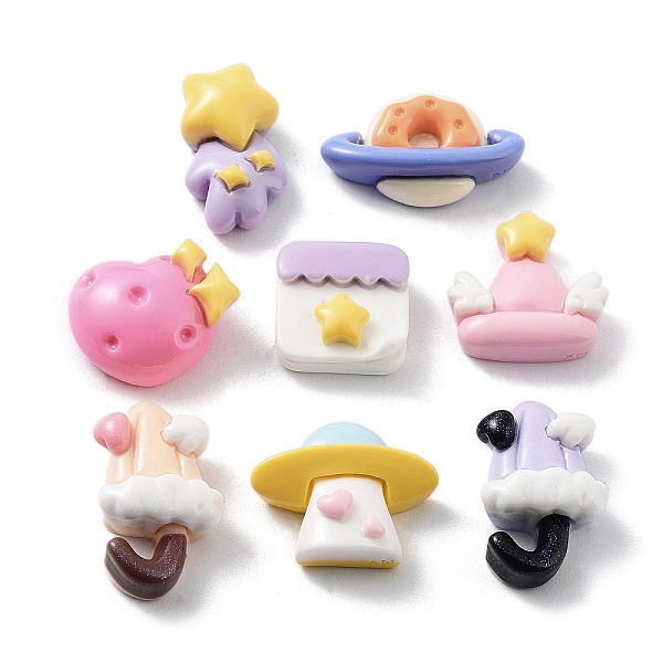 

PandaHall Daily Theme Opaque Resin Decoden Cabochons, Heart & Umbrella & Sofa, Mixed Shapes, Mixed Color, 14.5~22x11~23x7~8mm Resin Mixed..., Multicolor