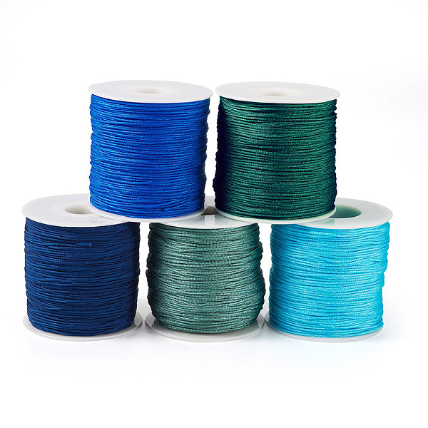 

PandaHall Yilisi 5 Rolls 5 Colors Nylon Threads, Mixed Color, 1mm, about 100~109.3yards/roll(91~100m/roll), 1roll/color Nylon Multicolor