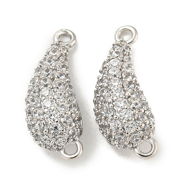 

PandaHall Brass Micro Pave Clear Cubic Zirconia Connector Charms, Hollow Teardrop Links, Real Platinum Plated, 15.5x6x4.5mm, Hole: 1mm...