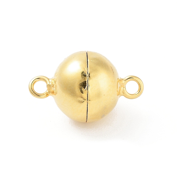 

PandaHall 925 Sterling Silver Magnetic Clasps, Round, Real 18K Gold Plated, 17x10mm, Hole: 1.8mm Sterling Silver Round