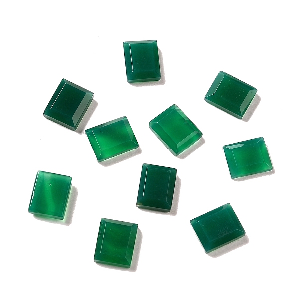 

PandaHall Dyed & Heated Natural Green Onyx Agate Cabochons, Rectangle, Green, 11x9x3.5mm Green Onyx Agate Rectangle Green