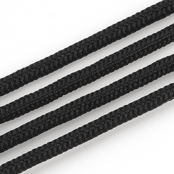 

PandaHall Braided Nylon Threads used for Necklace Making, Black, 2.5mm, about 32.8 yards(30m)/roll Nylon Black