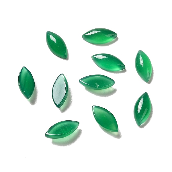 

PandaHall Dyed Natural Green Onyx Agate Cabochons, Horse Eye, 7x15x4.5mm Green Onyx Agate Horse Eye