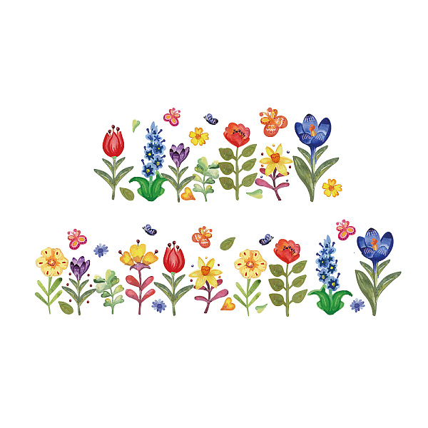 

PandaHall SUPERDANT Flowers Wall Stickers Watercolor Butterfly Decals DIY Vinyl Art Decor for Girls Bedroom Children Classroom Nursery...