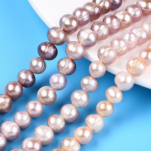 

PandaHall Natural Cultured Freshwater Pearl Beads Strands, Potato, Plum, 7~8.5mm, Hole: 0.6mm, about 46~47pcs/strand, 13.98~14.37 inch..., Purple