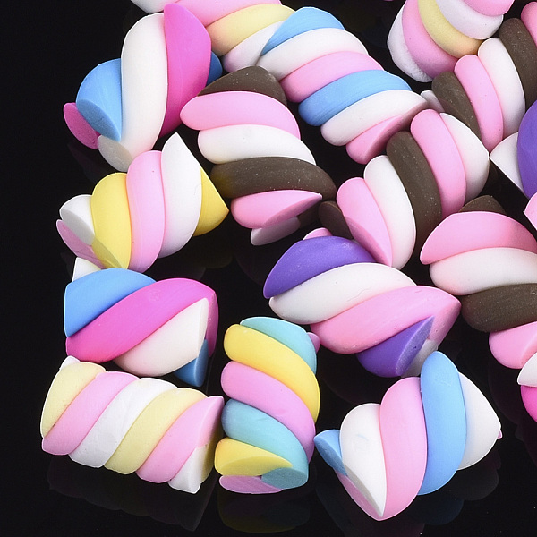 

PandaHall Handmade Polymer Clay Beads, No Hole, Column, Mixed Color, 14~17x9~12mm Polymer Clay Column Multicolor